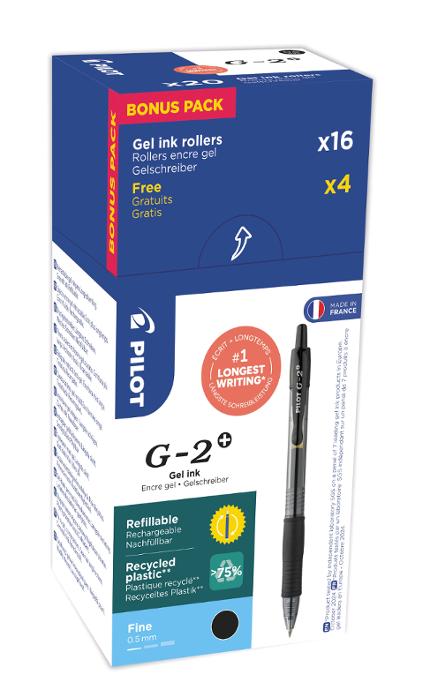 Geleroller PILOT G2+ 05 sort (20)