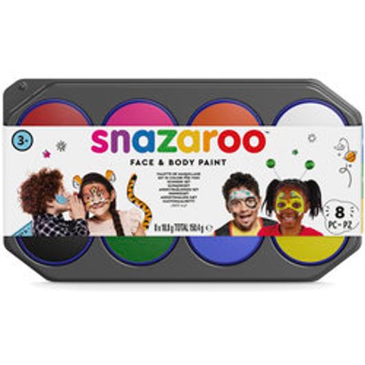 Ansiktsmaling SNAZAROO 18ml sett 8 frg