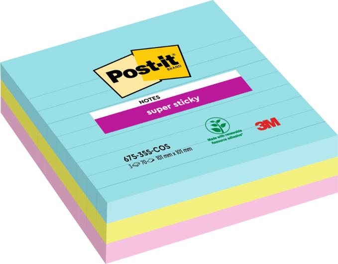 Notatblokk POST-IT SSN 101x101lj Cosm(3)