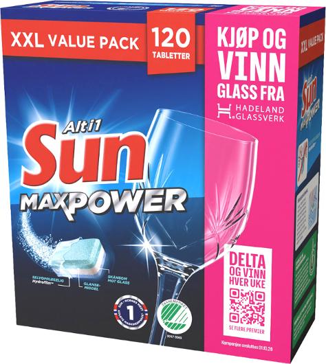 Maskinoppvask SUN MaxPower Alt i 1 (120)