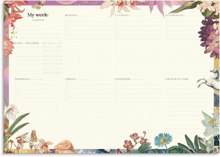 Ukekalender Bordblokk udatert Fantasy