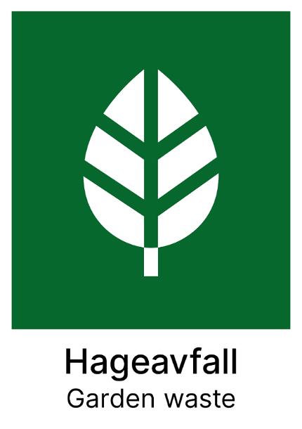 Kildesorteringsetikett Hageavfall