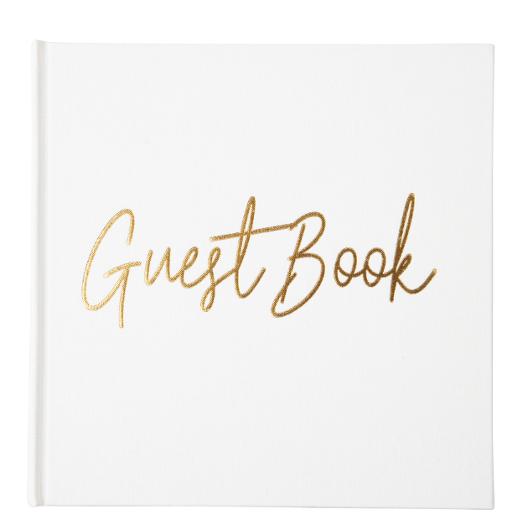 Gjestebok JOKER guestbook hvit/gull