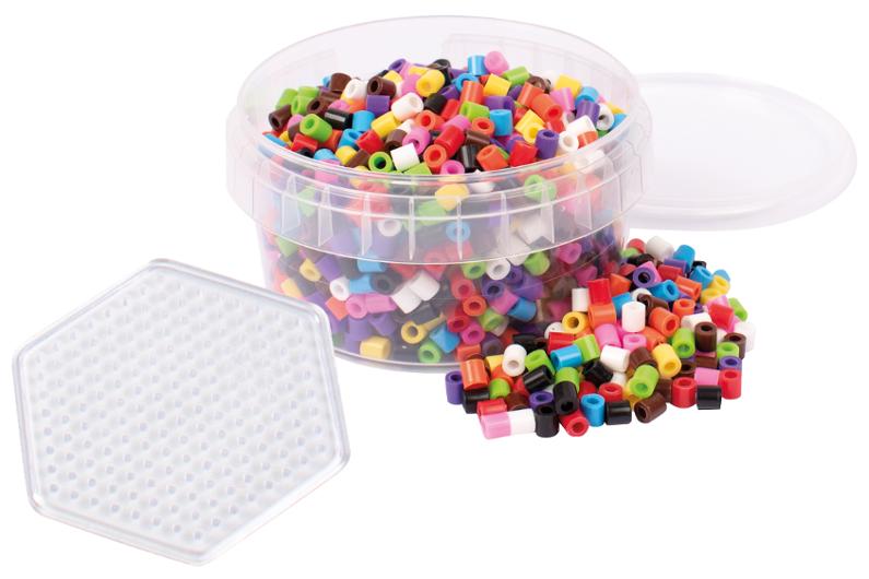 Perler PLAYBOX 10 farger m.plate (1000)