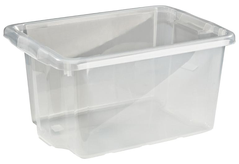 Oppbevaringsboks 33L transparent plast