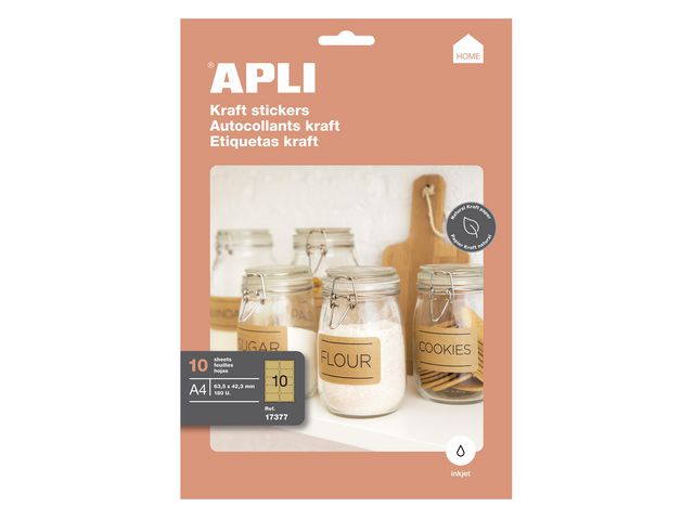 Etikett APLI kraft 99,1x57mm (10)