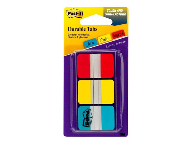 Index POST-IT 686 stor rød,gul,blå