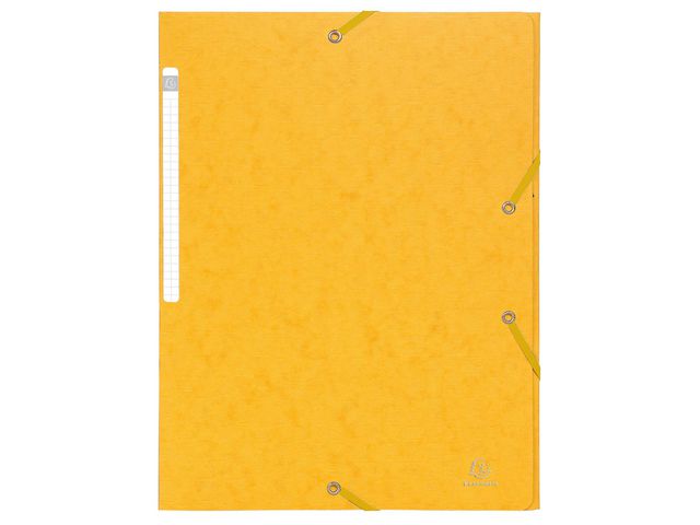 Strikkmappe EXACOMPTA A4 3klaff 425g gul