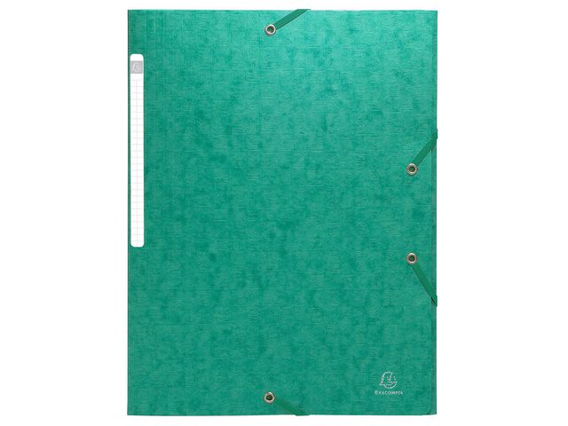 Strikkmappe EXACOMPTA A4 3klaff 425g grø