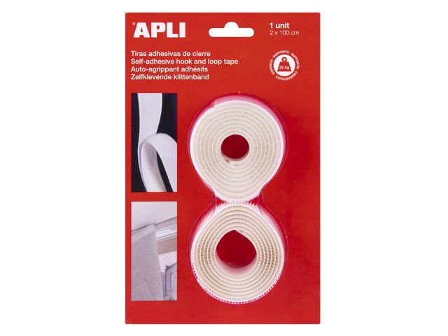 Borrelås APLI m.tape 1m hvit (2)