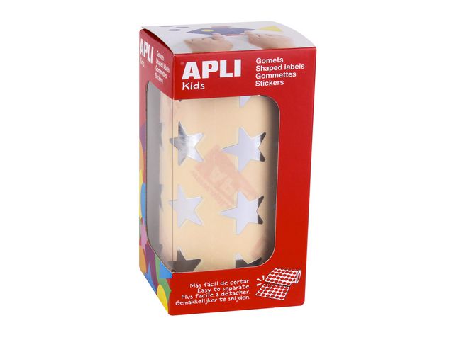 Stickers APLI stjerne sølv Ø19,5 (1416)