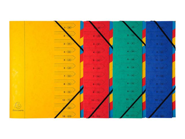 Sorteringsmappe EXACOMPTA 355g 12delt