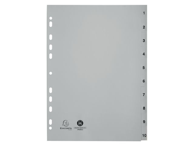 Register EXACOMPTA FOREVER A4 1-10 grå
