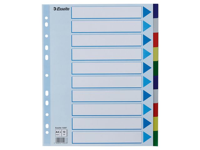 Skilleblad ESSELTE A4+ PP 10-del 5frg
