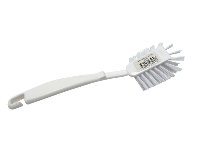 Oppvaskbørste MAX m/skrapekant hvit