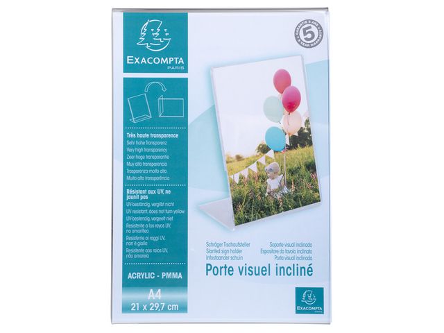 Menyholder EXACOMPTA skrå klar A4