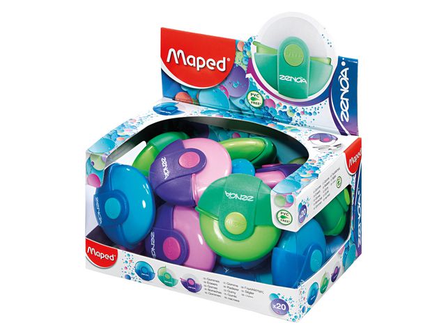 Viskelær MAPED Zenoa m/lokk ass farger