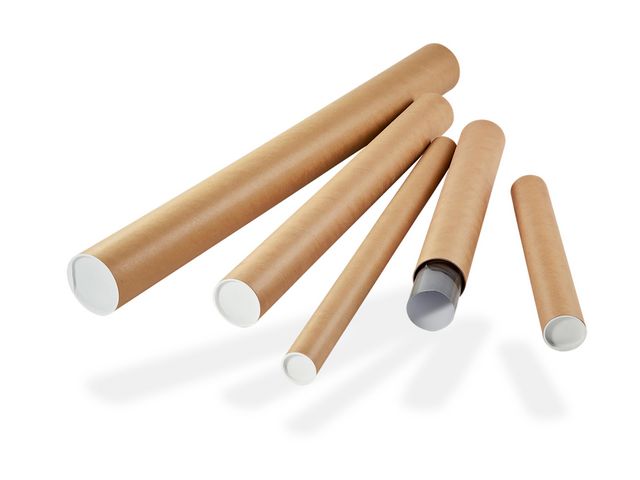 Posthylse Ø80mm L500mm m/lokk brun