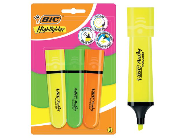 Tekstmarker BIC Brite Liner ass (3)