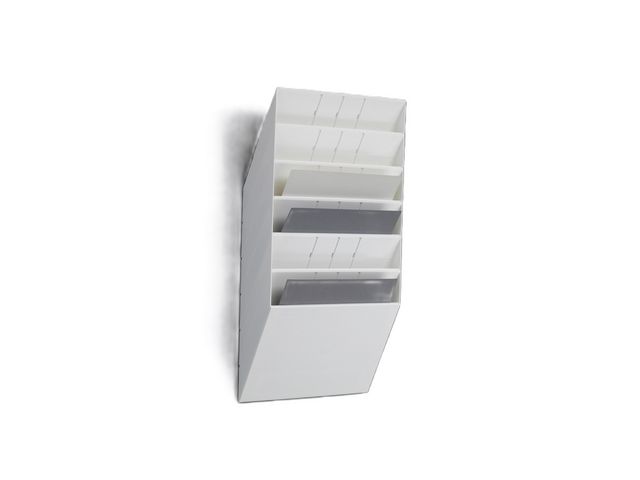 Brosjyrekurv DURABLE A4 ligg 6 rom hvit