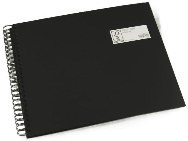 Fotoalbum GRIEG stort 40 sider sort