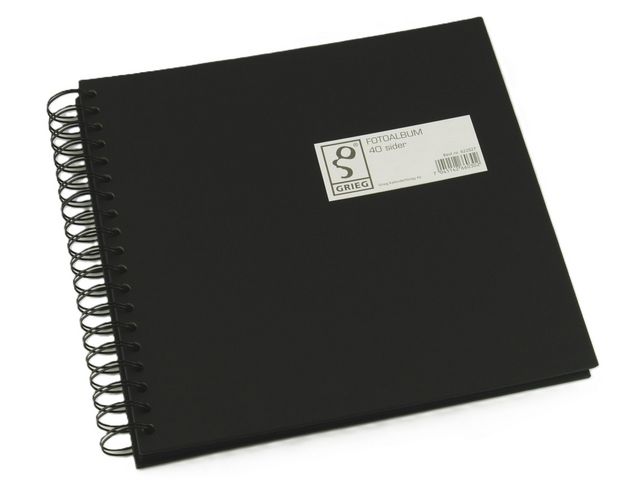 Fotoalbum GRIEG medium 40 sider sort