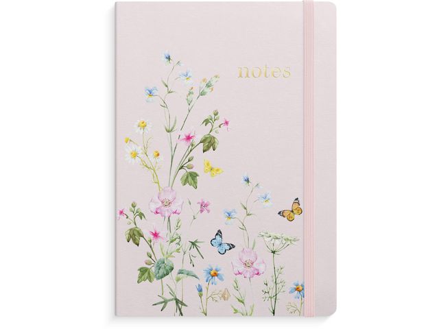 Notatbok BURDE Deluxe A5 pink meadow