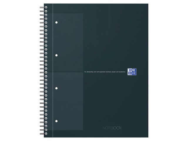 Notatbok OXFORD int. A4+ rutet sort