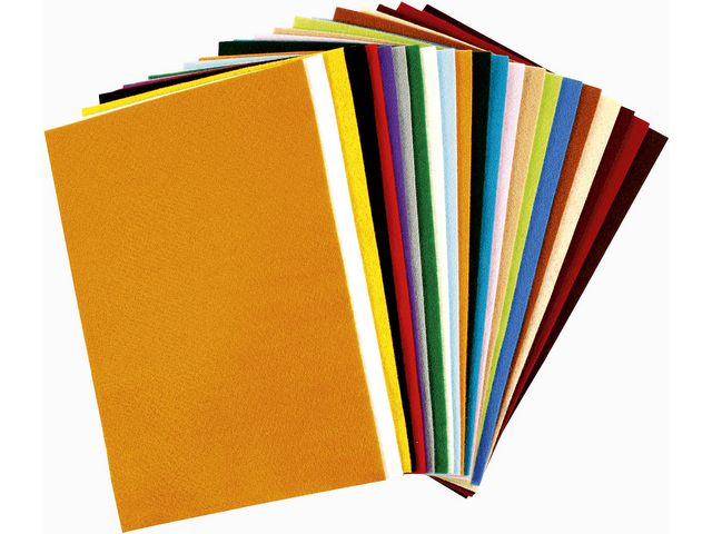 Filt 20x30cm assorterte farger (24)