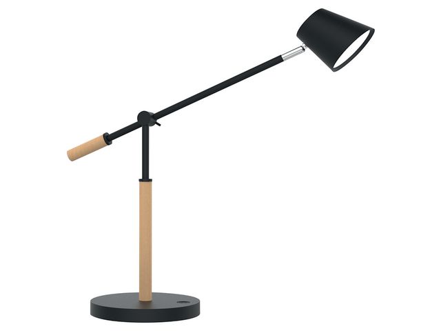 Lampe UNILUX LED Vicky tre/sort