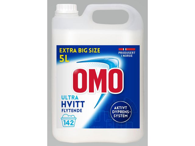 Tøyvask OMO Ultra Hvitt flytende 5L