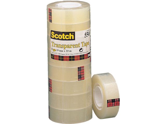 Tape SCOTCH 550 19mmx33m transparent (8)
