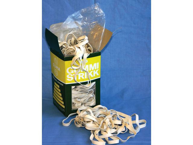 Gummistrikk GUMA nr 180/4 500g hvit(340)