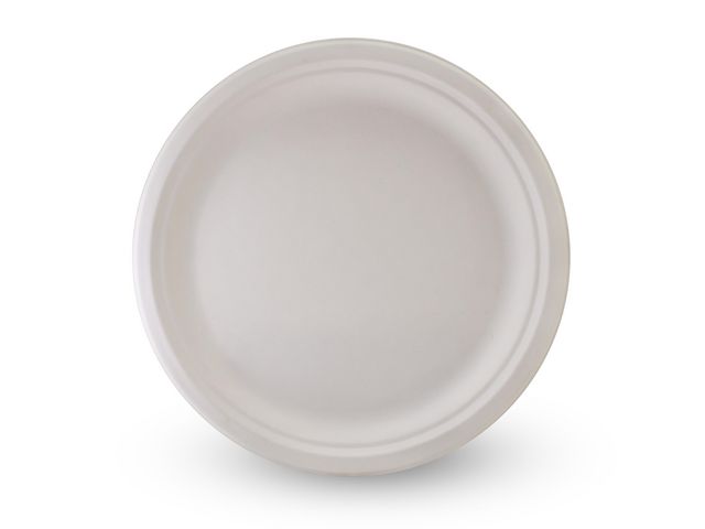 Tallerken bagasse 25cm hvit (50)