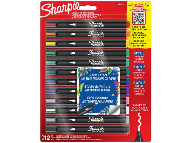 Marker Sharpie Creative Acrylic blist ass (12)