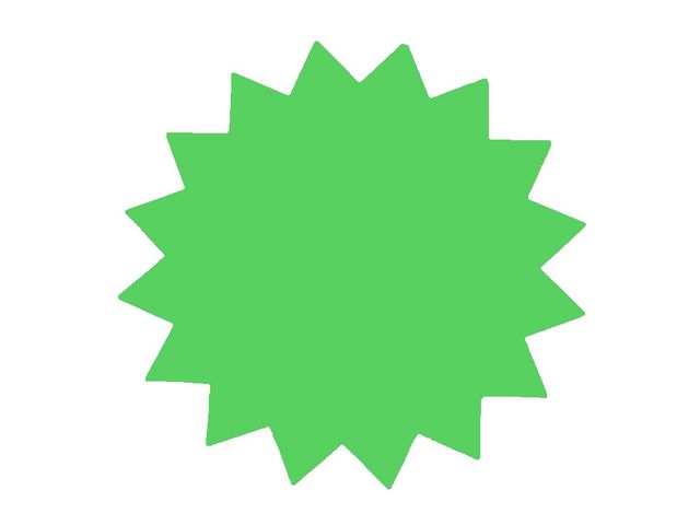 Salgsplakat stjerner 18cm/300g n.grønn20