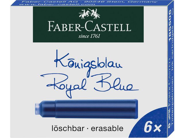 Blekkpatron FABER CASTELL blå (6)