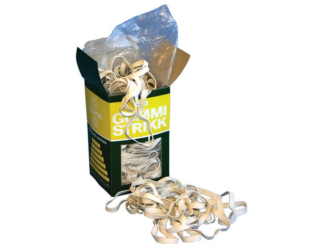 Gummistrikk GUMA nr 120/8 500g hvit(200)