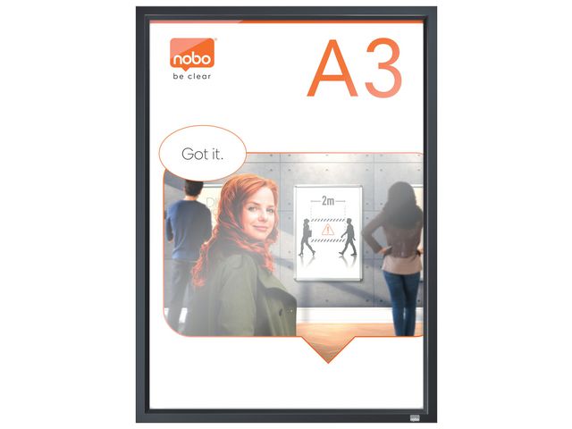 Plakatramme NOBO ImpressionPro A3 sort