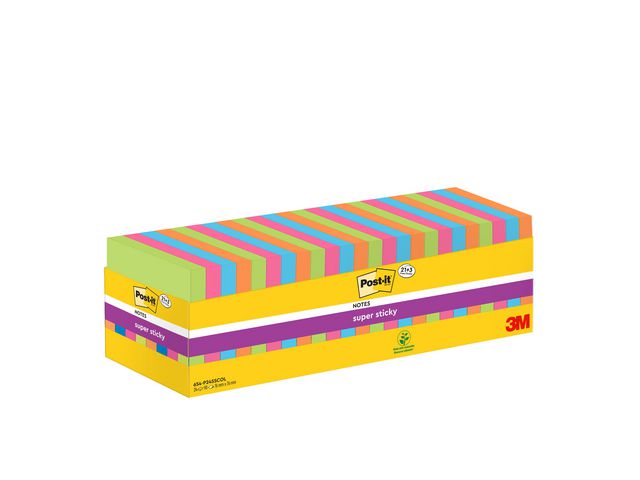 Notatblokk POST-IT SSN 76x76 ass (24)