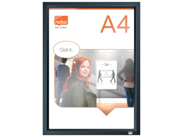 Plakatramme NOBO ImpressionPro A4 sort
