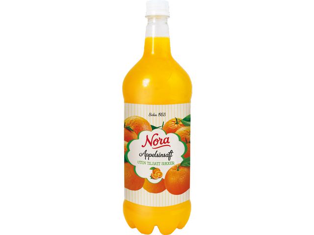 Saft NORA appelsin uten sukker 1,4L