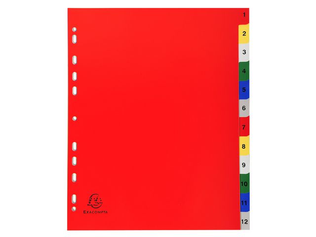 Register EXACOMPTA A4+ 1-12 assortert