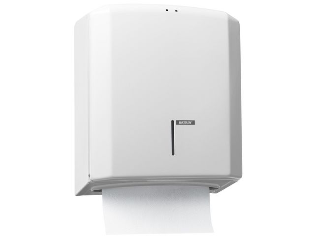 Dispenser KATRIN tørkeark metall hvit