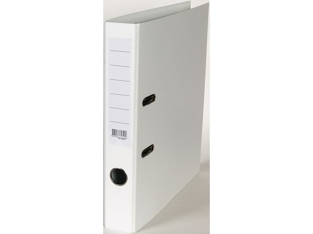 Smalordner A4 50mm m/skinne hvit