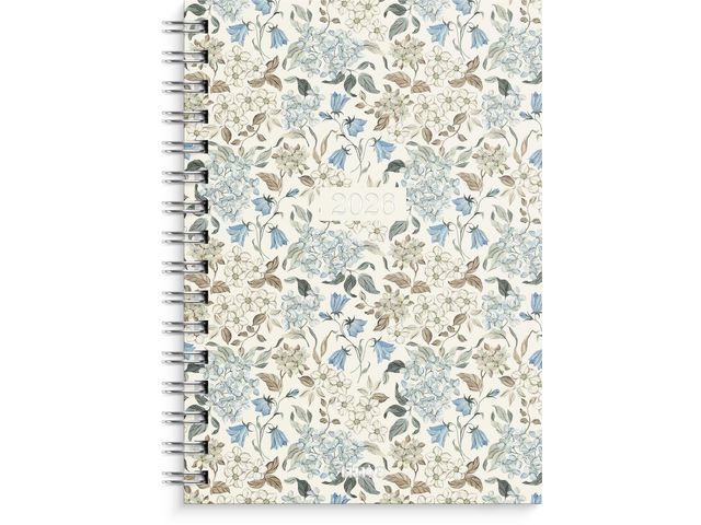 Dagbok GRIEG Time A5 spiral 2026 blomst