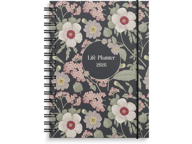 Ukekalender Life Planner 2026 Floral A6