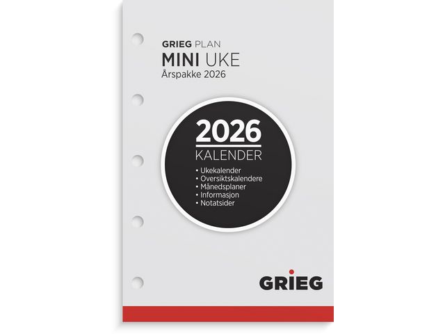 Årspakke GRIEG Mini 2026 uke