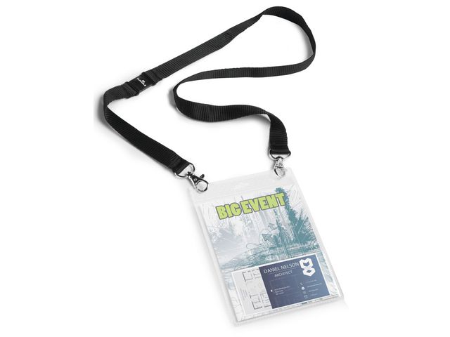 Navneskilt DURABLE A6 m/halssnor (10)