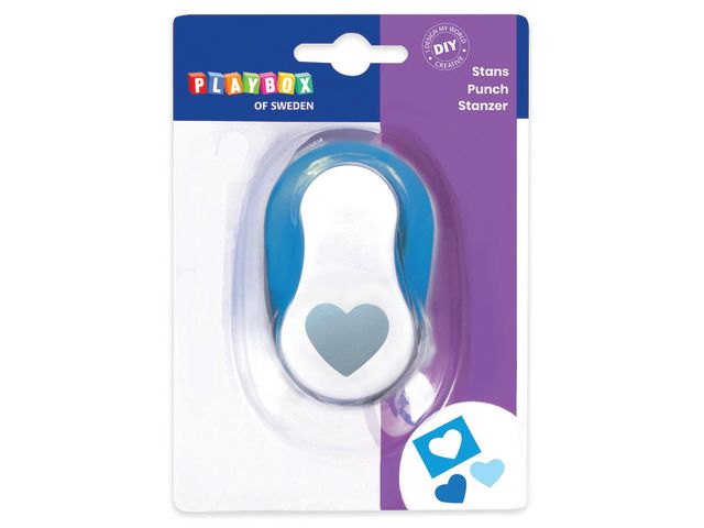 Stansesett PLAYBOX hjerte 2,5cm